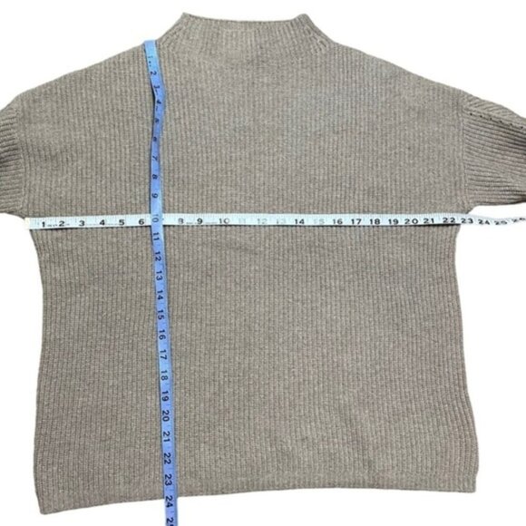 WHITE‎ + WARREN  Ribbed Mockneck Sweater Women Size Medium - Picture 5 of 7